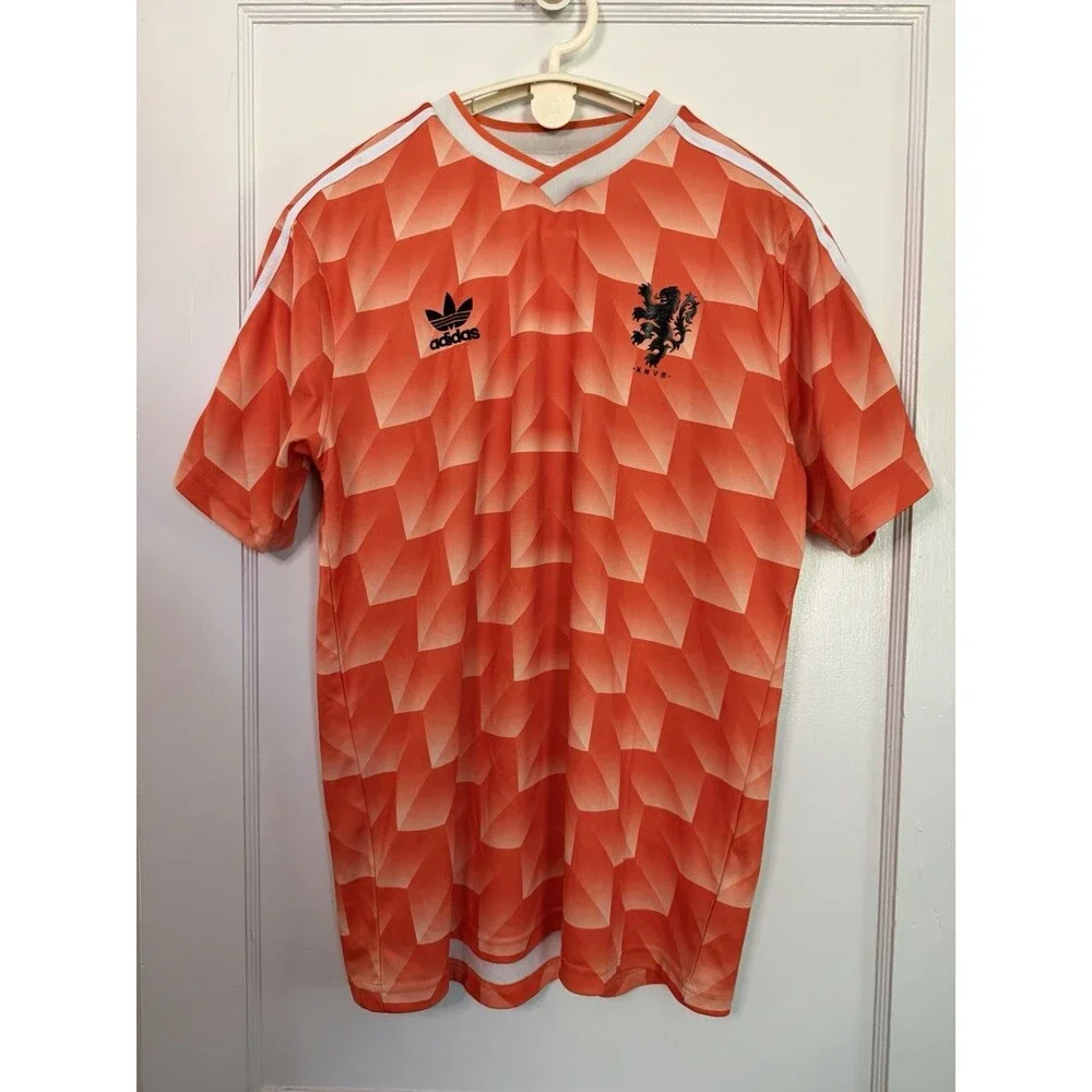 Vintage Adidas Netherlands Holland KNVB 1988 Retro Soccer Jersey Orange XL Shirt